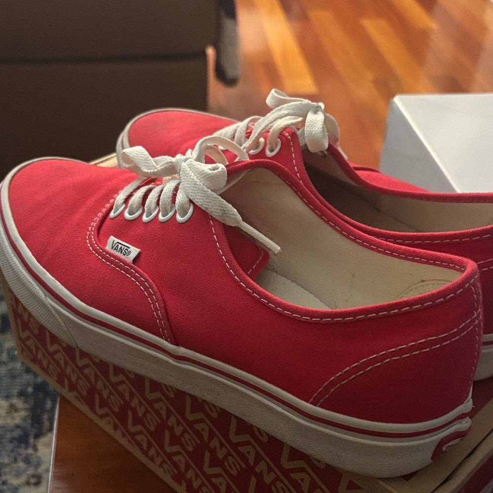 Vans Bold Red Canvas Shoes
